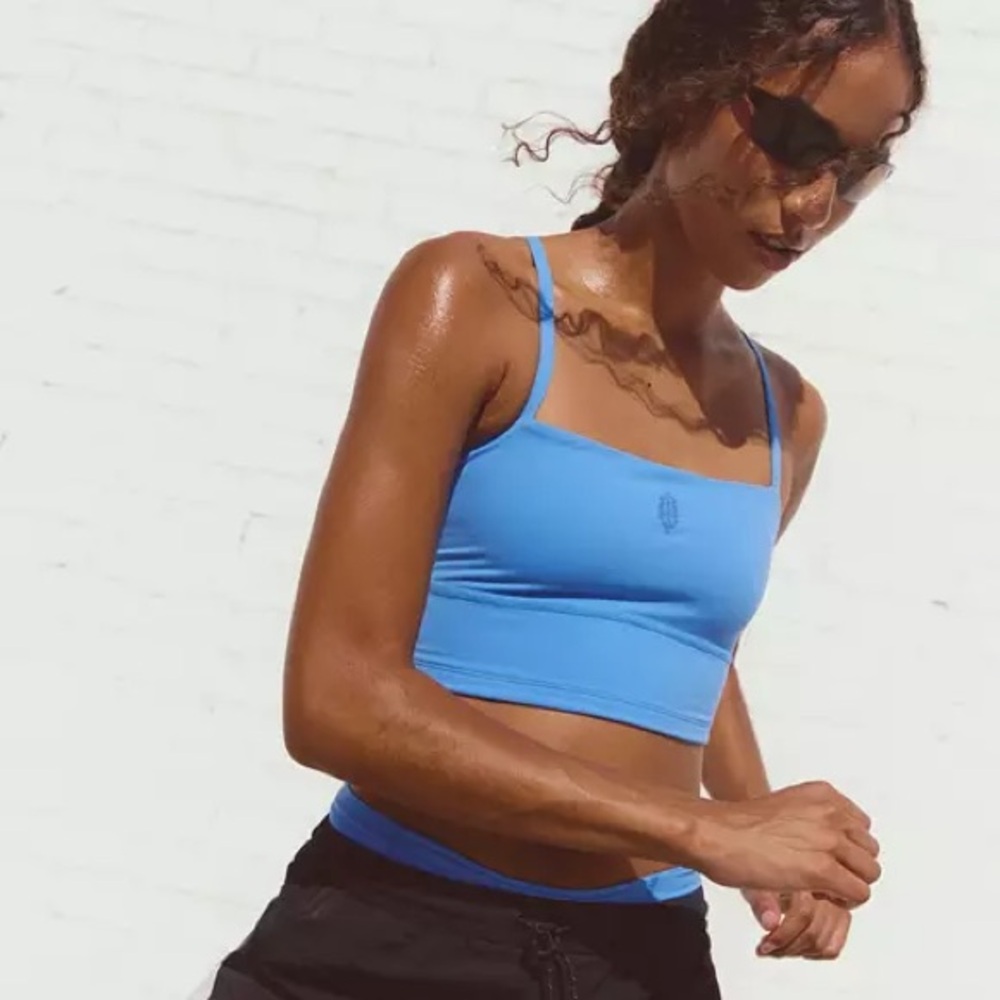 FP Movement by Free People Never Better Bandeau NWT Riviera Blue -L NWT - Picture 3 of 5